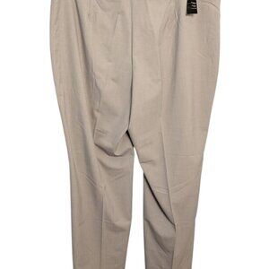 Jones New York Womens Modern Fit Stretch Pants 20W Light Gray Slim Thru Thigh